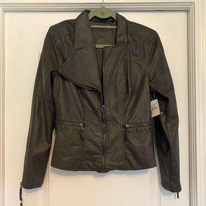 Dark grey leather jacket